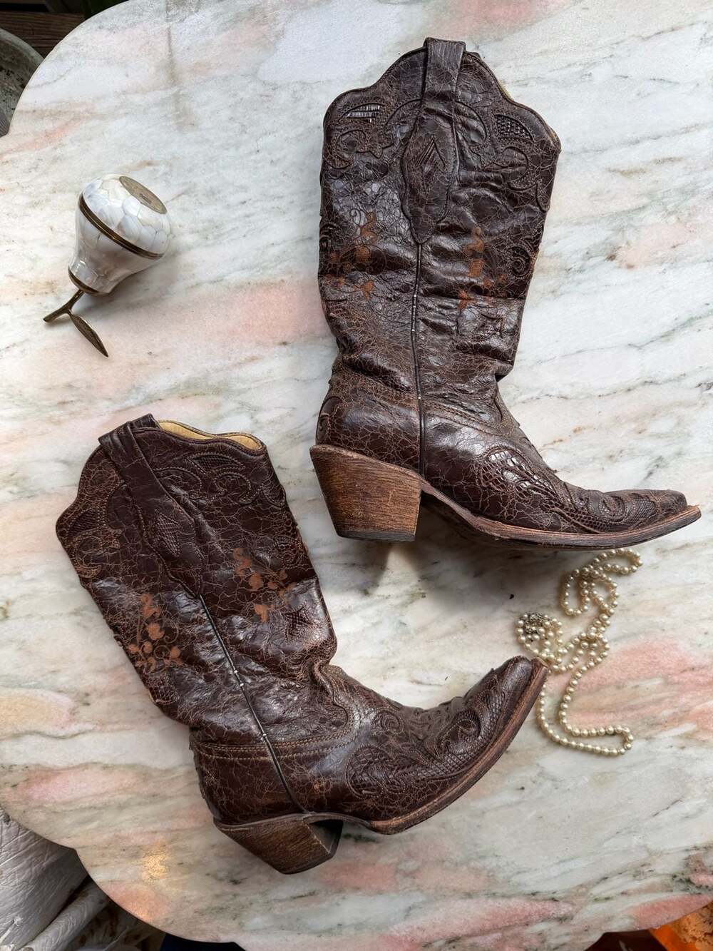Corral Boots C2109 Brown Distressed Leather Western Cowboy Boots